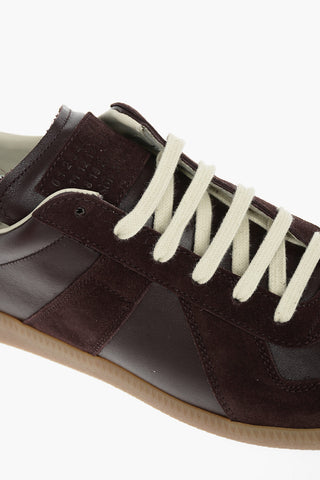 MM22 Contrasting Laces Suede Low-Top Sneakers