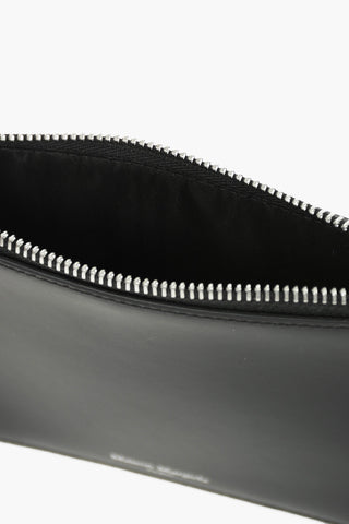 MM11 crocodile effect leather pouch with zip closure