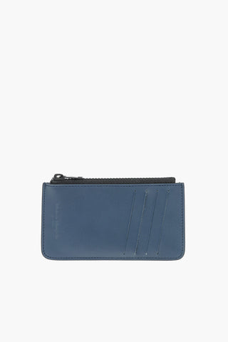 MM11 Leather Mini Card Holder With Contrasting Zip