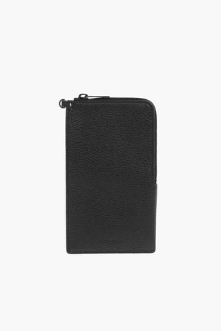 MM11 zip closure textured leather phone case