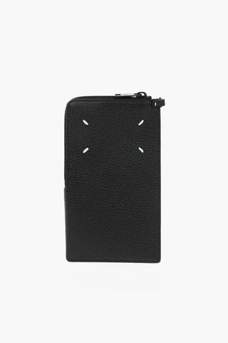 MM11 zip closure textured leather phone case
