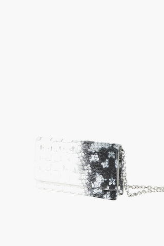 MM11 crocodile effect leather wallet