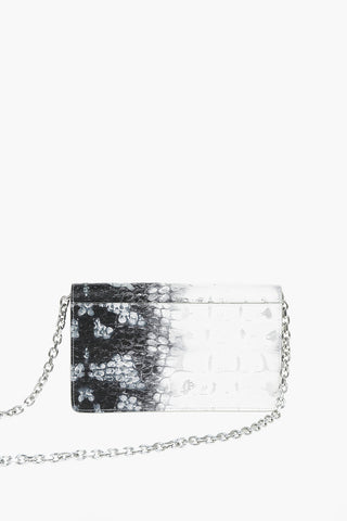 MM11 crocodile effect leather wallet
