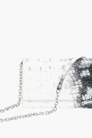 MM11 crocodile effect leather wallet