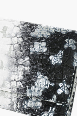 MM11 crocodile effect leather wallet