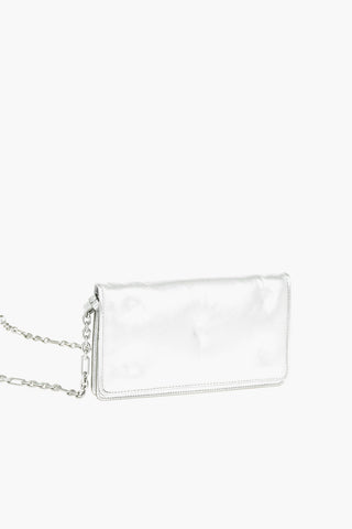MM11 Laminated Leather Wallet with Shoulder Strap