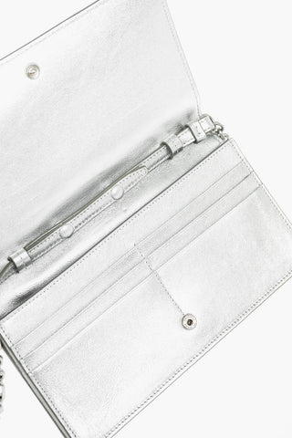 MM11 Laminated Leather Wallet with Shoulder Strap