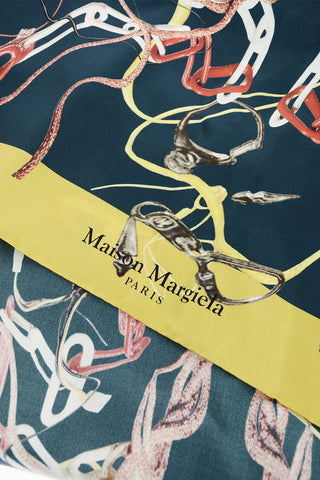 MM0 Two-Tone Patterned Silk Foulard