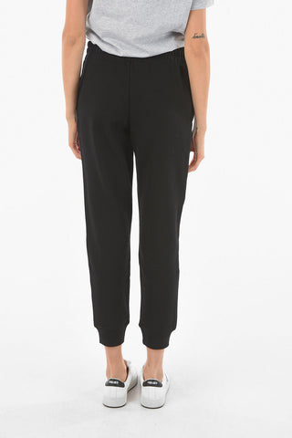 COUTURE! Joggers in Cotone con Logo Borchiato