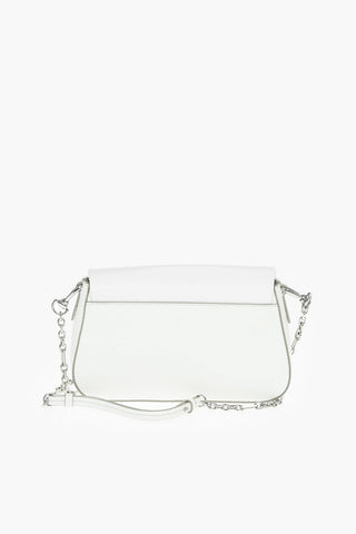 MM11 removable chain shoulder strap leather and fabric bag