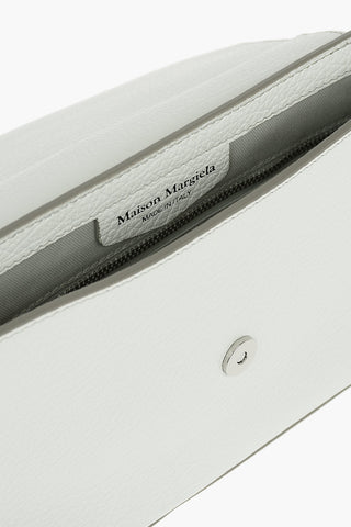 MM11 removable chain shoulder strap leather and fabric bag