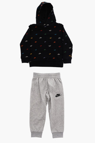 Set felpa e Joggers con Logo All Over