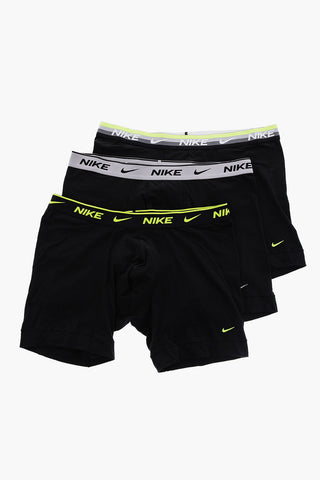 logoed waist band stretch cotton 3 boxer set