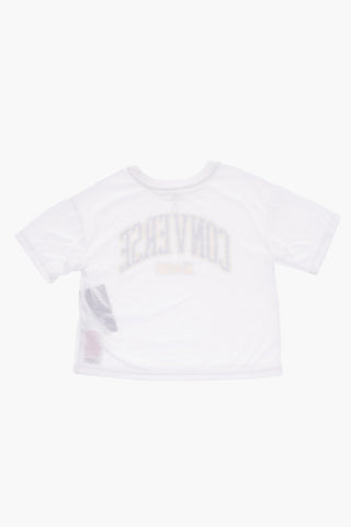 ALL STAR CHUCK TAYLOR Set T-shirt Crop con Elastico per Capelli in Lurex