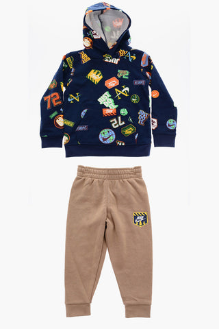 All Over Printed Joggers and Sweatshirt Set