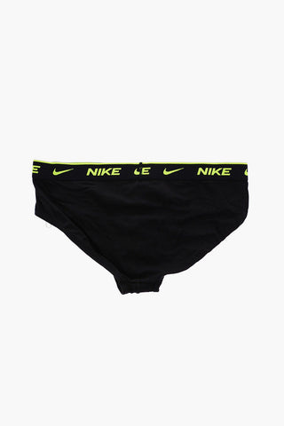 logoed waist band stretch cotton 3 briefs set