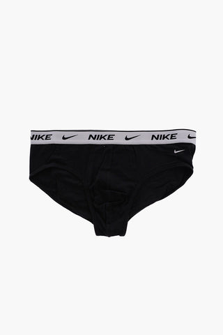 logoed waist band stretch cotton 3 briefs set