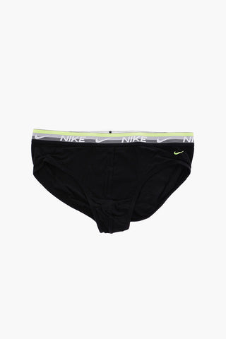logoed waist band stretch cotton 3 briefs set