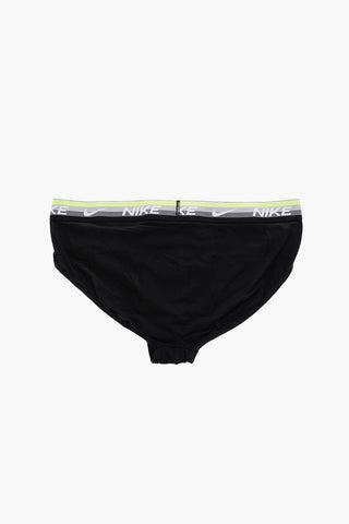 logoed waist band stretch cotton 3 briefs set