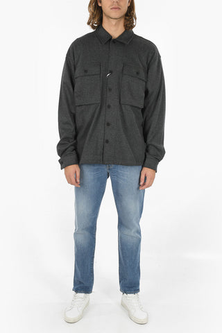 Double Breast Pockets VEGA Overshirt with Contrasting Buttons