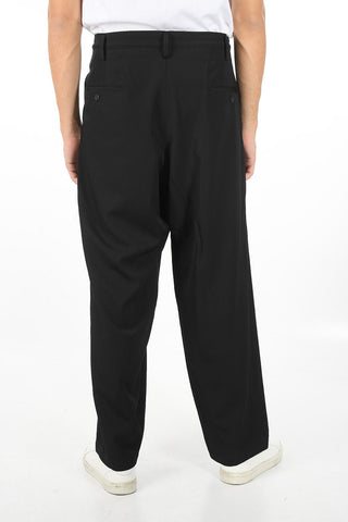 Drawstring Waist Wolle Wide Pants