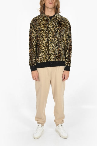 SPORTSWEAR Ribbed Velour Overshirt in Leopard Print