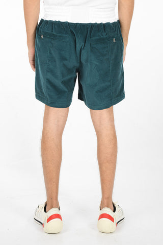 Shorts in Velour a Coste con Banda Logata