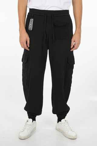 Joggers cargo a tinta unita con elastico in vita