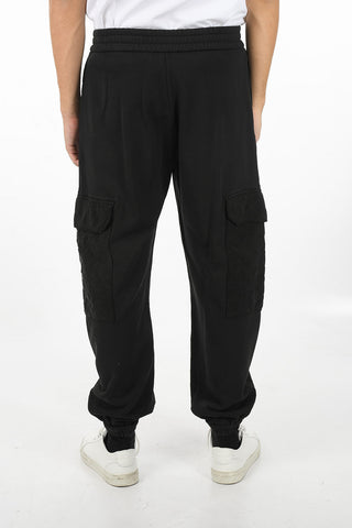 Joggers cargo a tinta unita con elastico in vita