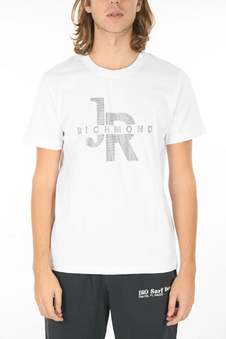 Reguar Fit LIANTES Crew-neck T-shirt with Rhinestoned Logo