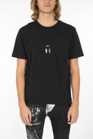 Maxi Printed on the Back MIDDLEFINGERS Crew-neck T-shirt