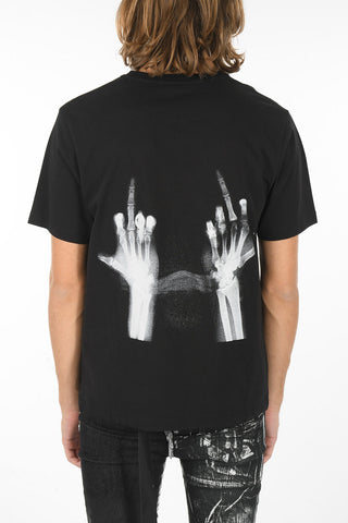 Maxi Printed on the Back MIDDLEFINGERS Crew-neck T-shirt