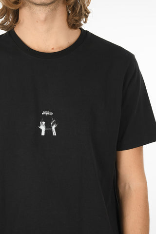 Maxi Printed on the Back MIDDLEFINGERS Crew-neck T-shirt