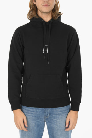 Felpa MIDDLEFINGERS B&W con Cappuccio e Maxi Tasca a Toppa Frontale