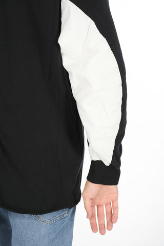 Padded Details Brushed Cotton Sweatshirt