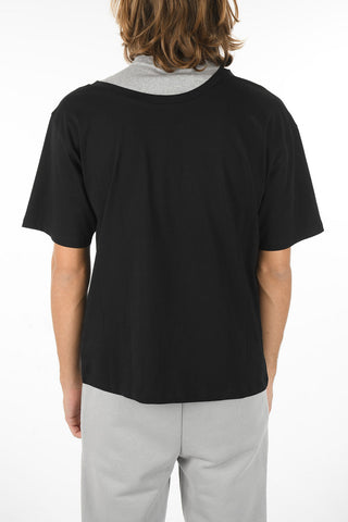 front printed double collar t-shirt