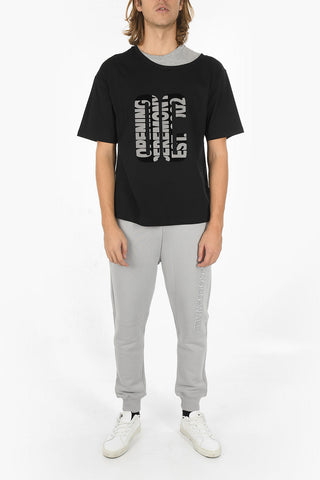 front printed double collar t-shirt