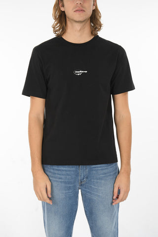 Contrasting Maxi Printed on The Back Crew-neck T-shirt
