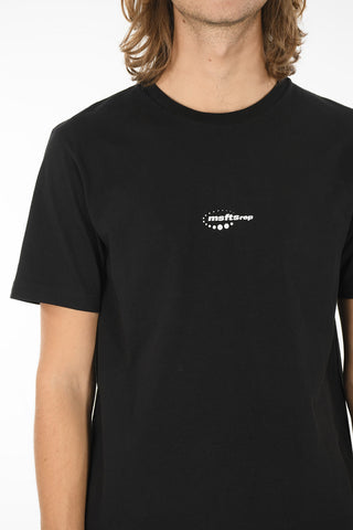 Contrasting Maxi Printed on The Back Crew-neck T-shirt
