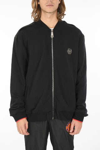 Zip-up ALOHA PLEIN Sweatshirt with Embossed Maxi Print