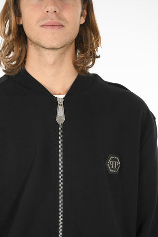 Zip-up ALOHA PLEIN Sweatshirt with Embossed Maxi Print