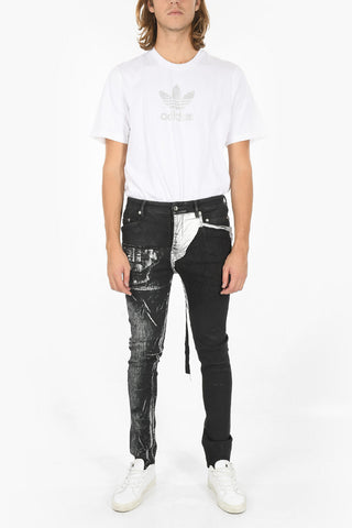 5-pocket Skinny Jeans with Metallic Coated Details