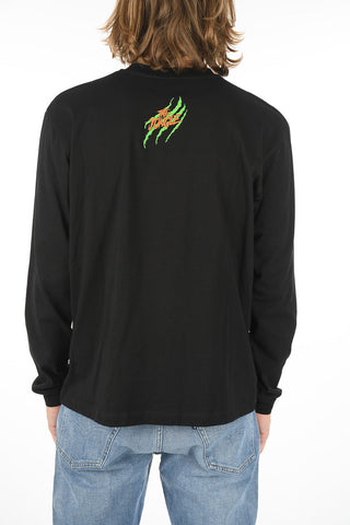 Long Sleeve T-shirt with Tiger Embroidery