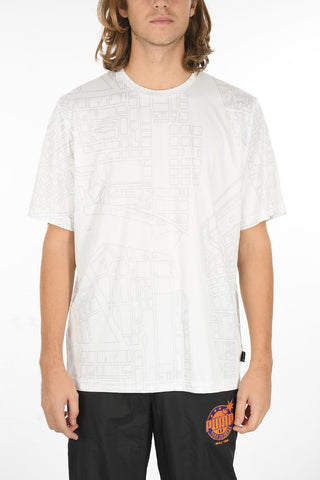DAY ZERO Tech Fabric T-shirt with Cape Town Water Maps Print