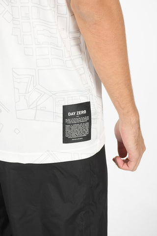 DAY ZERO Tech Fabric T-shirt with Cape Town Water Maps Print