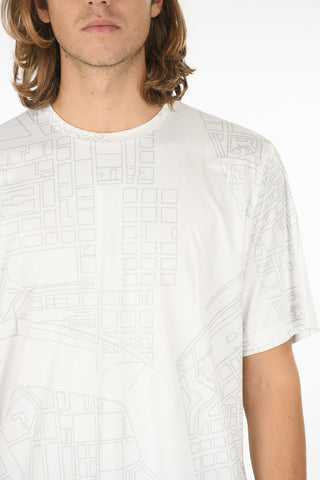 DAY ZERO Tech Fabric T-shirt with Cape Town Water Maps Print