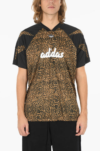 T-shirt Girocollo con Effetto Animalier 