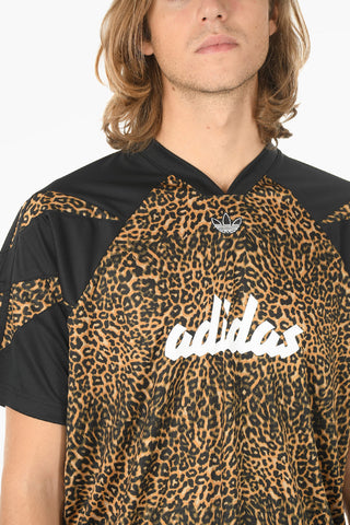 T-shirt Girocollo con Effetto Animalier 