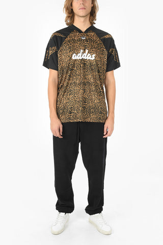 T-shirt Girocollo con Effetto Animalier 