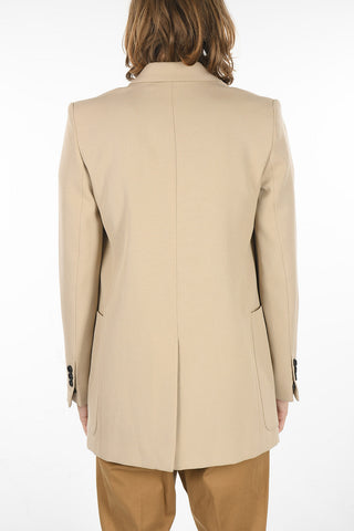 Twill VIrgin Wool Oversized Blazer with Notch Lapel